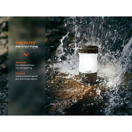 Fenix CL26RPROCAM - Tragbare, aufladbare LED-Leuchte mit Dimm-Funktion LED/USB IP66 650 lm 408 h 5000 mAh grau