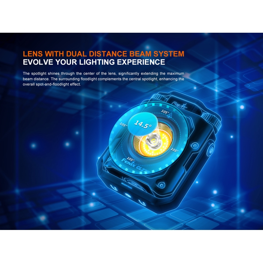 Fenix CL27RGRE - Dimmbare, aufladbare LED-Leuchte LED/USB IP66 1600 glänzend 285 h 5000 mAh