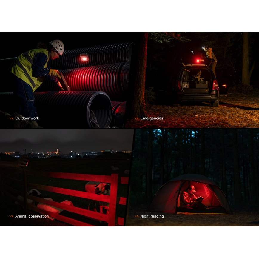 Fenix CL27RGRE - Dimmbare, wiederaufladbare LED-Leuchte LED/USB IP66 1600 lm 285 h