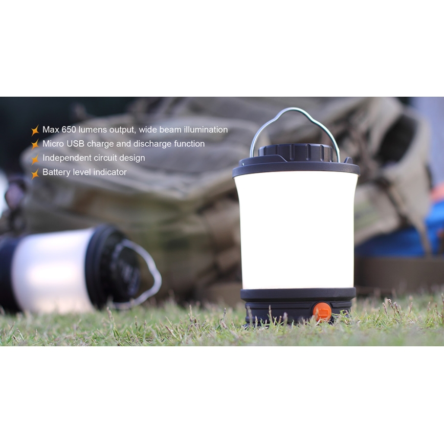Fenix CL30R - Tragbare, aufladbare LED-Leuchte LED/USB/6xCR123A IPX7 650 lm 300 h 2600 mAh