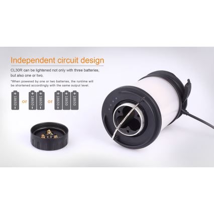 Fenix CL30R - Tragbare, aufladbare LED-Leuchte LED/USB/6xCR123A IPX7 650 lm 300 h 2600 mAh
