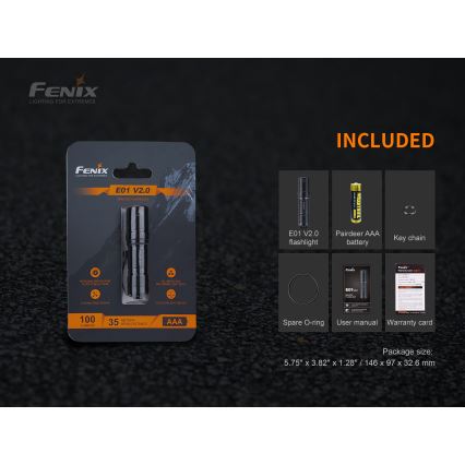 Fenix E01V20BLC - LED-Taschenlampe LED/1xAAA IP68