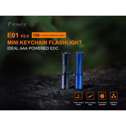 Fenix E01V20BLC - LED-Taschenlampe LED/1xAAA IP68