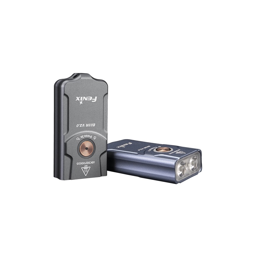 Fenix E03RV20GREY - Aufladbare LED-Taschenlampe LED/USB IP66 500 glänzend 30 h 400 mAh