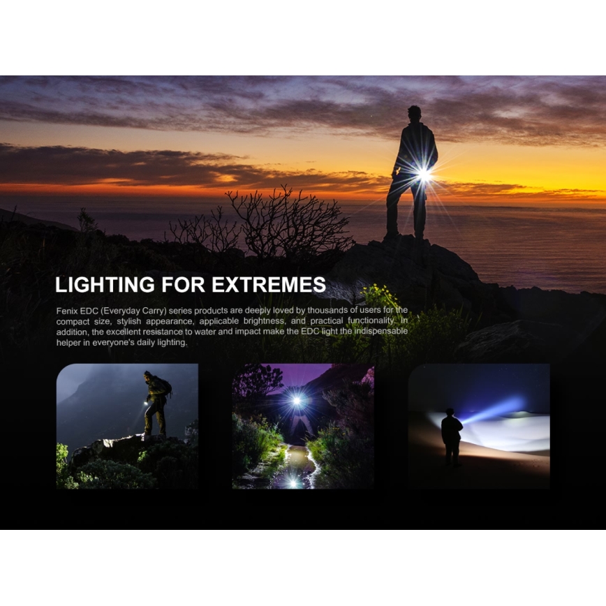 Fenix E05RBLC - Wiederaufladbare LED-Taschenlampe LED/USB IP68