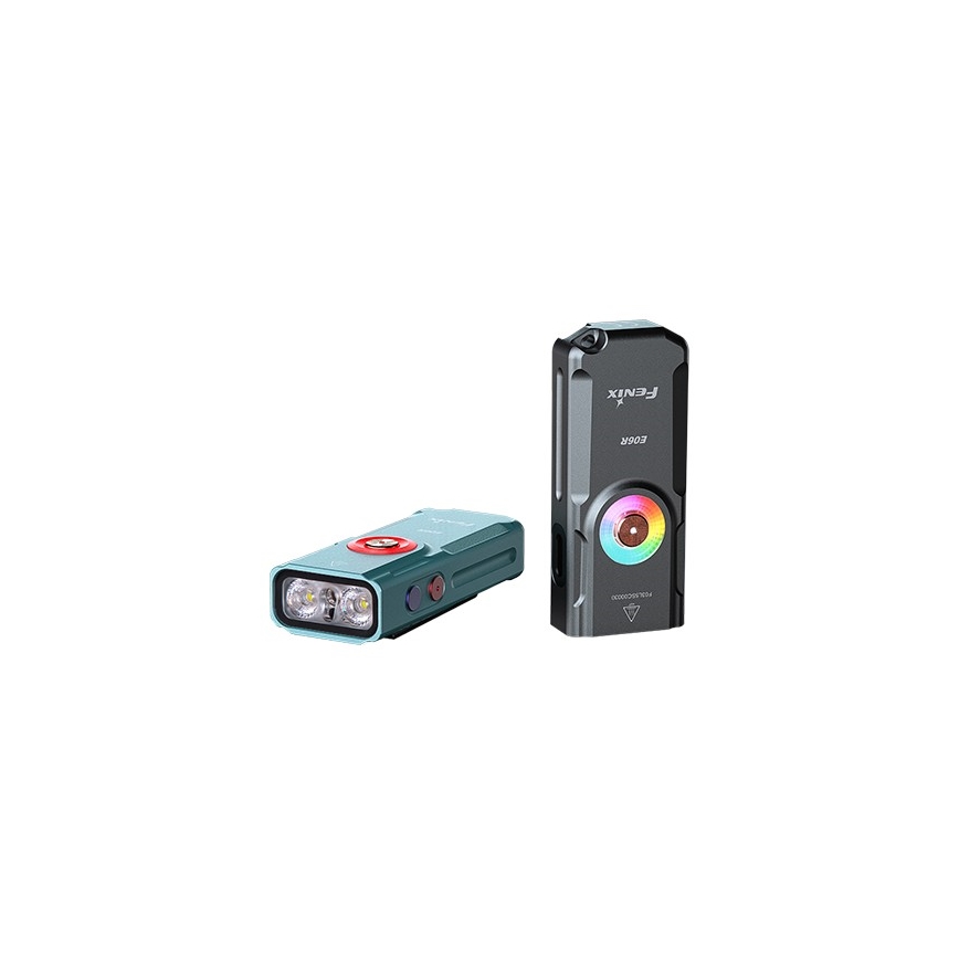 Fenix E06RGRY - Dimmbare, aufladbare LED-Taschenlampe UV LED/USB IP66 700 glänzend 60 h grau