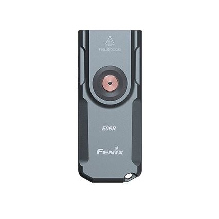 Fenix E06RGRY - Dimmbare, aufladbare LED-Taschenlampe UV LED/USB IP66 700 glänzend 60 h grau