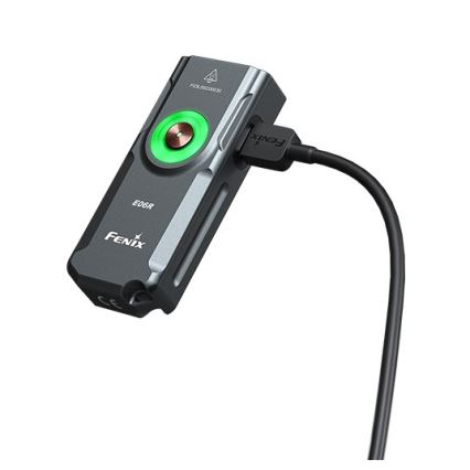 Fenix E06RGRY - Dimmbare, aufladbare LED-Taschenlampe UV LED/USB IP66 700 glänzend 60 h grau