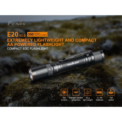 Fenix E20V20 - LED-Taschenlampe LED/2xAA IP68