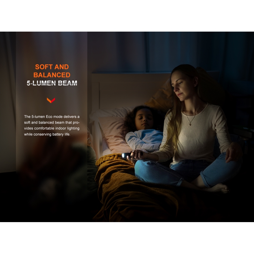 Fenix E28RV20 - Dimmbare, aufladbare LED-Taschenlampe LED/USB/2xCR123A IP68 1700 glänzend 260 h 3400 mAh