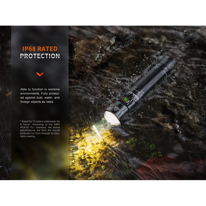 Fenix E35RSETAODS - Dimmbare, aufladbare LED-Taschenlampe LED/USB IP68 3100 lm 69 h + Diffusor 26,5mm