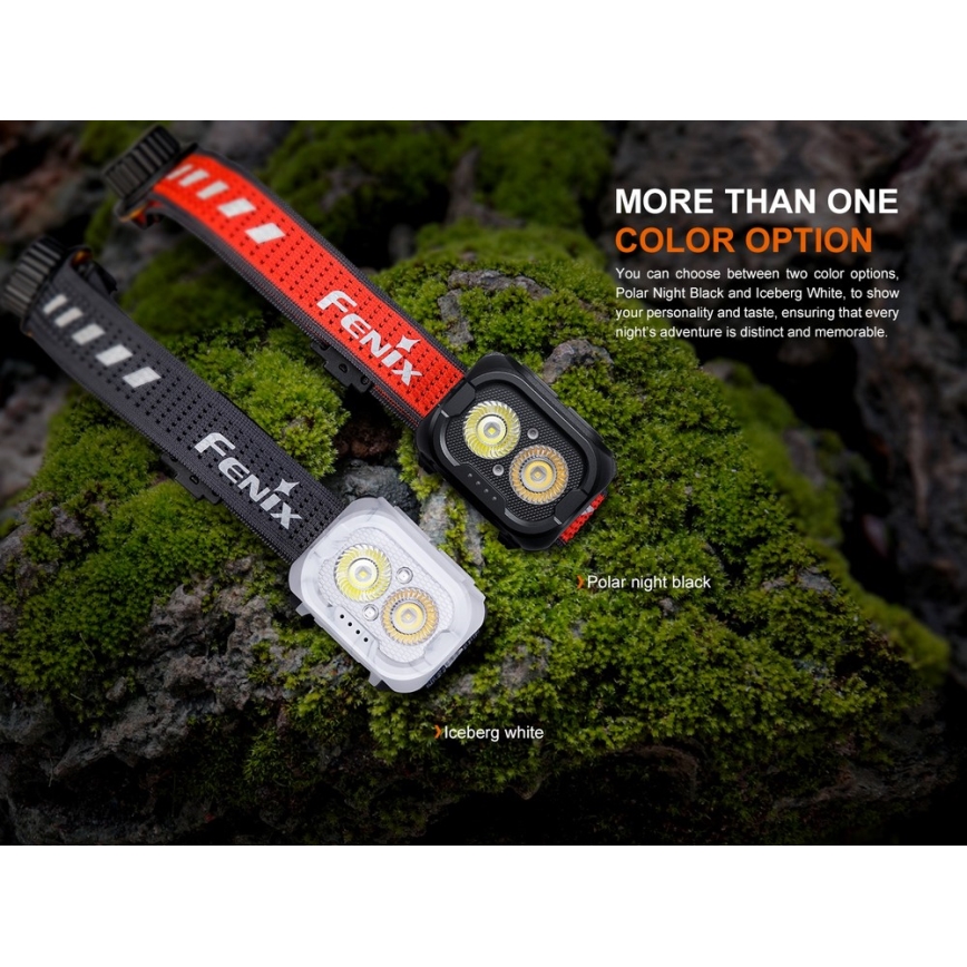 Fenix HL18RTV20BLC - Dimmbare, aufladbare LED-Stirnlampe LED/USB IP66 800 lm 160 h schwarz/orange
