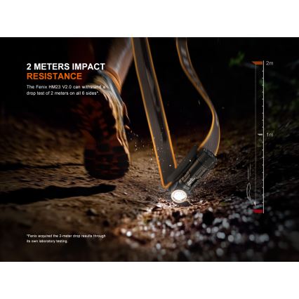 Fenix HM23V20 - Dimmbare LED-Stirnlampe LED/1xAA IP68 300 lm 100 h