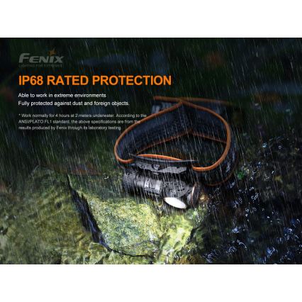 Fenix HM50RV20 - Aufladbare LED-Stirnlampe 3xLED/USB/1xCR123A IP68 700 glänzend 120 h 700 mAh