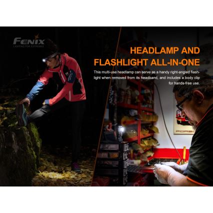 Fenix HM50RV20 - LED wiederaufladbare Stirnlampe 3xLED/1xCR123A IP68