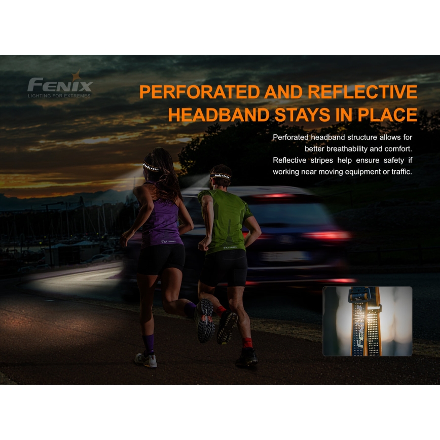 Fenix HM51RV20 - Aufladbare LED-Stirnlampe 3xLED/1xCR123A/USB IP68 700 glänzend 120 h 700 m