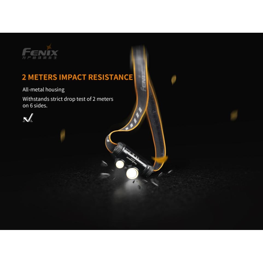 Fenix HM65R - Aufladbare LED-Stirnlampe 2xLED/USB/2xCR123A IP68 1400 glänzend 300 h 3400 mAh