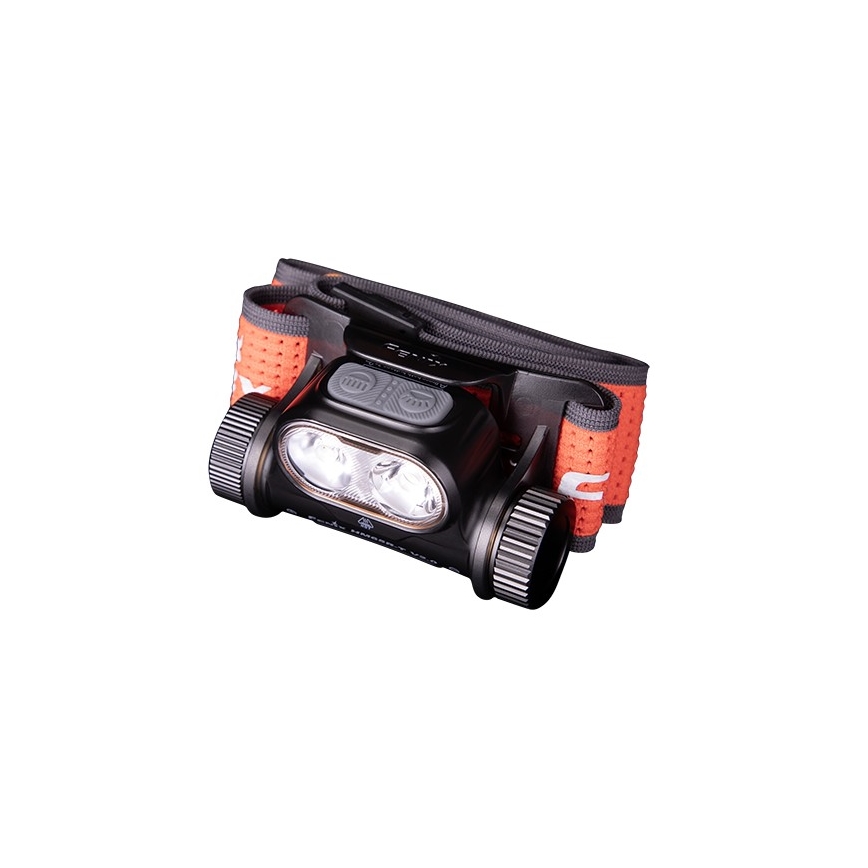 Fenix HM65RTV20BLC - Dimmbare, aufladbare LED-Stirnlampe LED/USB IP68 3400 mAh schwarz/orange