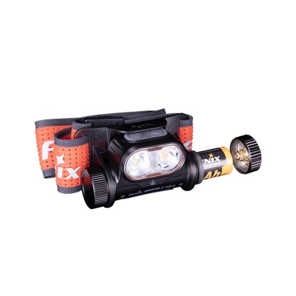 Fenix HM65RTV20BLC - Dimmbare, aufladbare LED-Stirnlampe LED/USB IP68 3400 mAh schwarz/orange