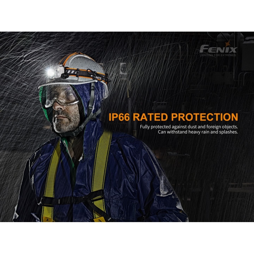 Fenix HP16R1250 - Aufladbare LED-Stirnlampe 3xLED/USB 4xAA IP66 1250 lm 600 h 3000 mAh