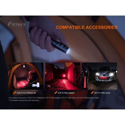 Fenix LD22V20 - Wiederaufladbare LED-Taschenlampe LED/USB IP66 800 lm 220 Std.