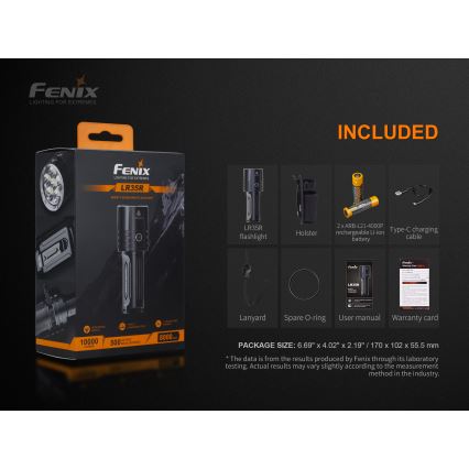 Fenix LR35R - LED Wiederaufladbare Taschenlampe 6xLED/2x21700 IP68