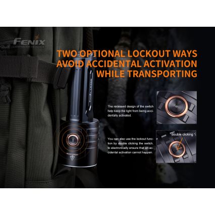 Fenix LR35R - LED Wiederaufladbare Taschenlampe 6xLED/2x21700 IP68