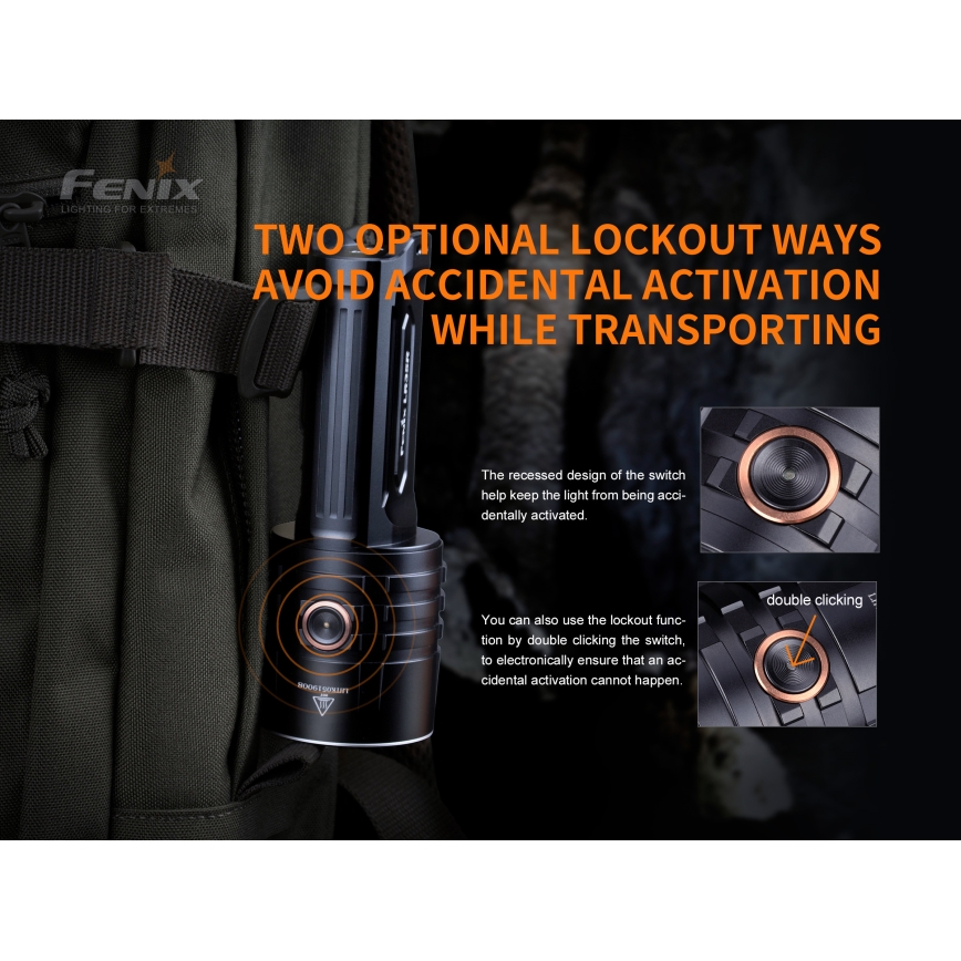Fenix LR35R - LED Wiederaufladbare Taschenlampe 6xLED/2x21700 IP68
