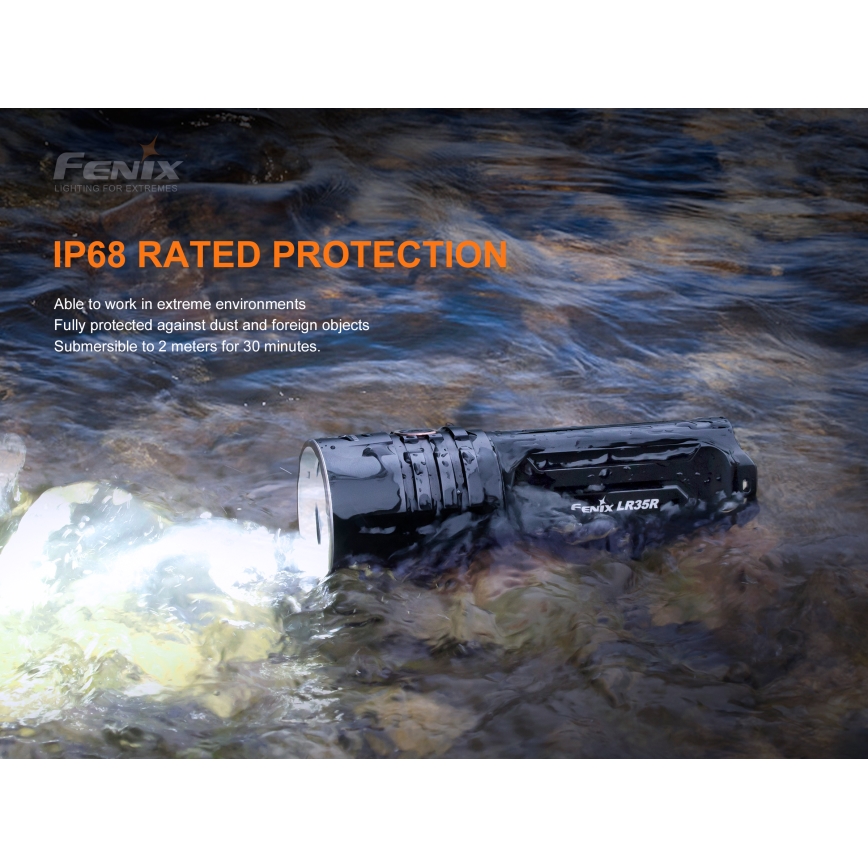 Fenix LR35R - LED Wiederaufladbare Taschenlampe 6xLED/2x21700 IP68