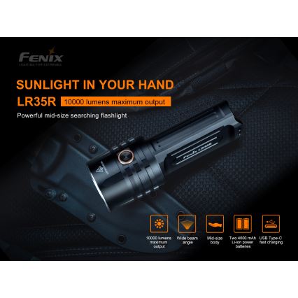 Fenix LR35R - LED Wiederaufladbare Taschenlampe 6xLED/2x21700 IP68