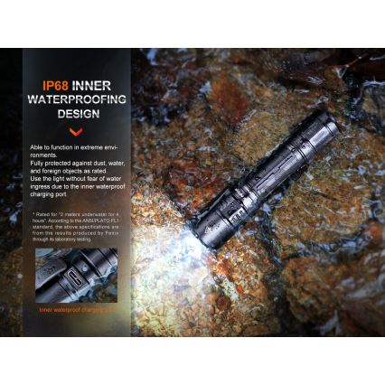 Fenix PD35R - Aufladbare LED-Taschenlampe LED/USB/2xCR123A IP68 1700 lm 100 h 3400 mAh