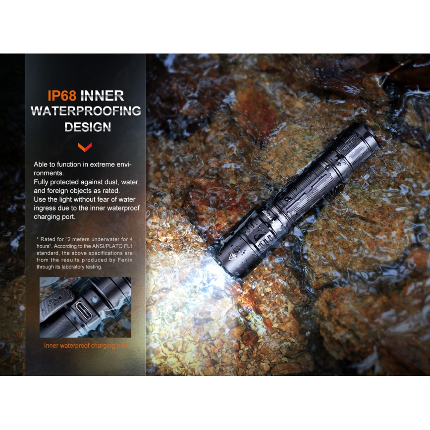 Fenix PD35R - Aufladbare LED-Taschenlampe LED/USB/2xCR123A IP68 1700 lm 100 h 3400 mAh