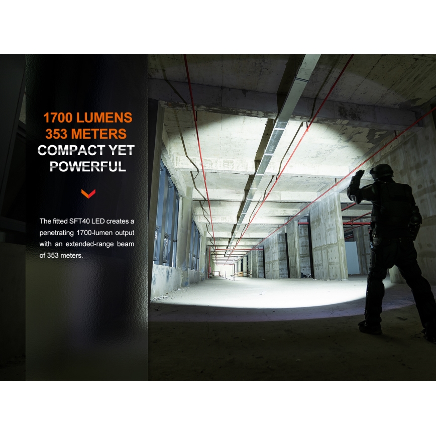 Fenix PD35R - Aufladbare LED-Taschenlampe LED/USB/2xCR123A IP68 1700 lm 100 h 3400 mAh