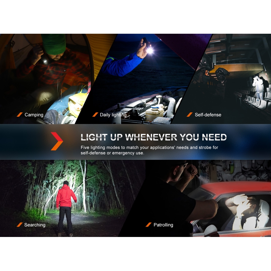 Fenix PD35R - Aufladbare LED-Taschenlampe LED/USB/2xCR123A IP68 1700 lm 100 h 3400 mAh