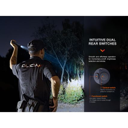 Fenix PD36RPRO - LED Aufladbare taktische Taschenlampe LED/USB IP68 2800 lm 42 h 5000 mAh