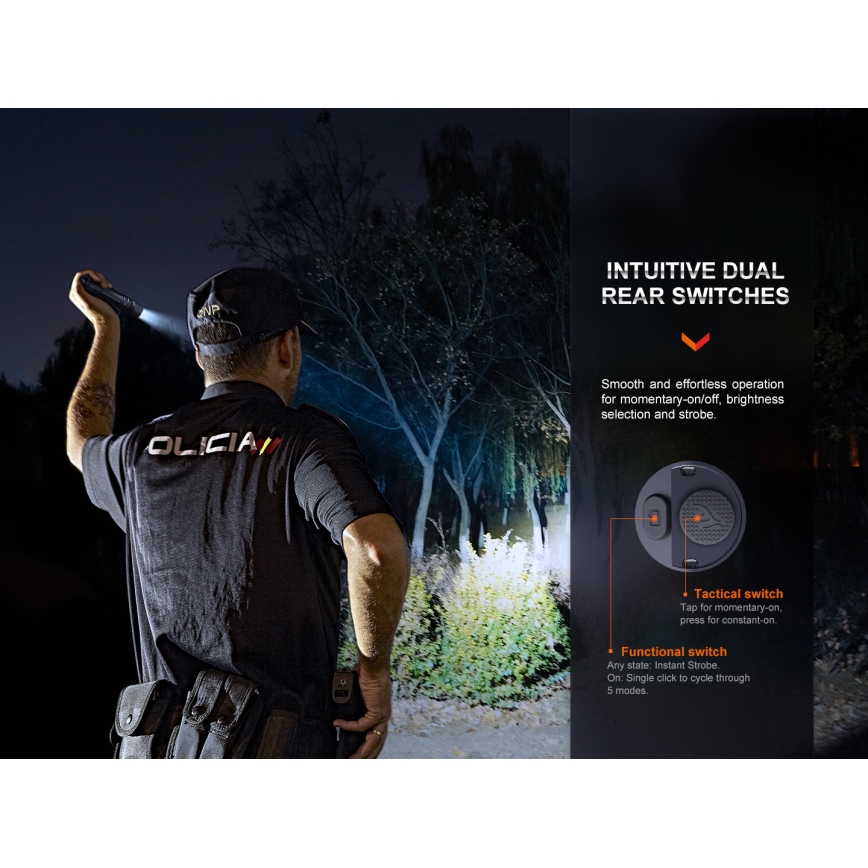 Fenix PD36RPRO - LED Aufladbare taktische Taschenlampe LED/USB IP68 2800 lm 42 h 5000 mAh