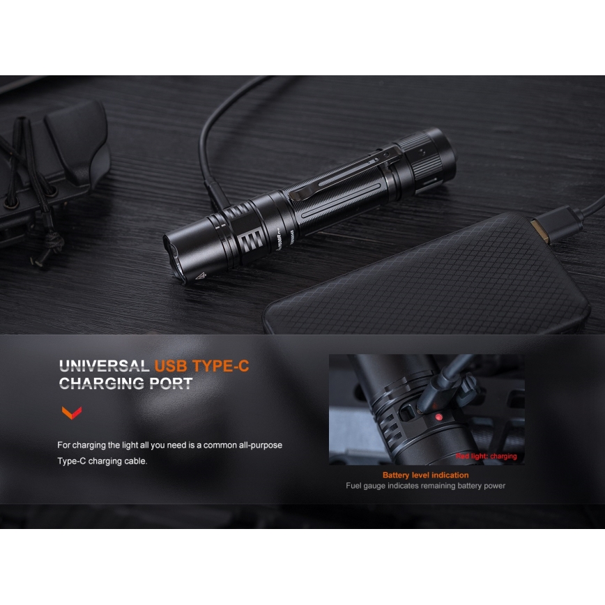 Fenix PD36RPRO - LED Aufladbare taktische Taschenlampe LED/USB IP68 2800 lm 42 h 5000 mAh