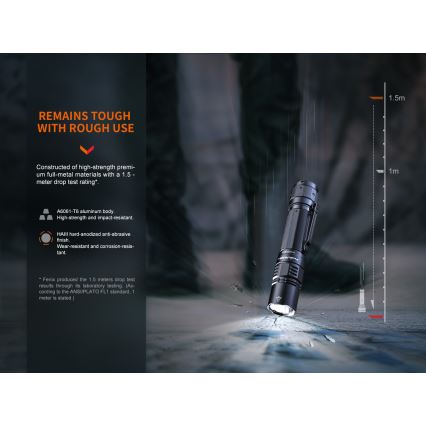 Fenix PD36RPRO - LED Aufladbare taktische Taschenlampe LED/USB IP68 2800 lm 42 h 5000 mAh