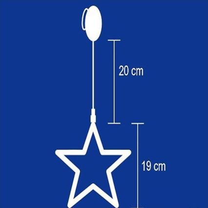 Fensterdekoration 8xLED/3xAA