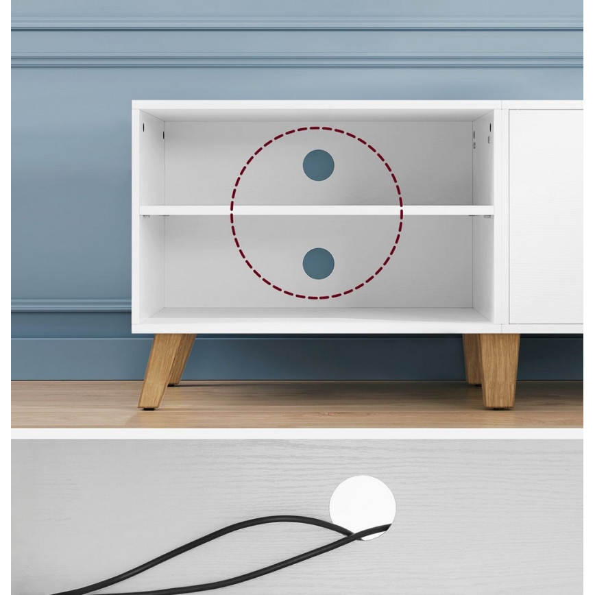 Fernsehtisch BASTOR, weiß