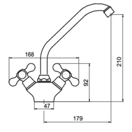 FERRO - Spültischarmatur ANTICA RETRO Bronze