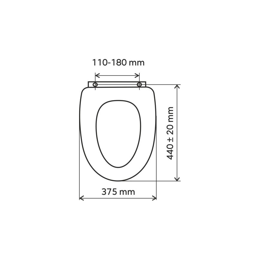 FERRO - Toilettensitz aus MDF mit Kieferndekor