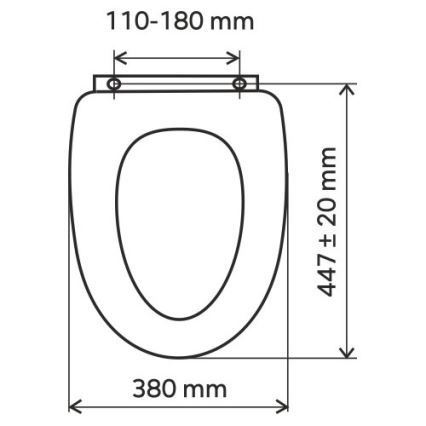FERRO - WC-Sitz mit Soft-Close-Funktion, MDF mit Eschen-Dekor