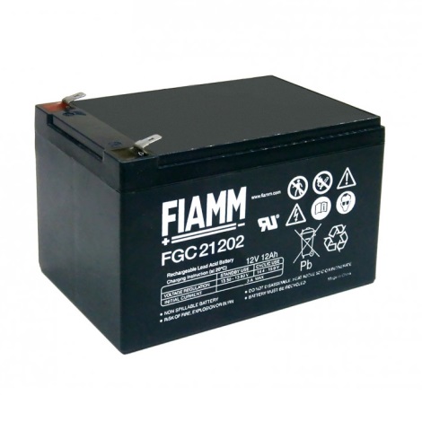 Fiamm FGC21202 - zyklischer Bleiakkumulator 12V/12Ah/faston 6,3mm
