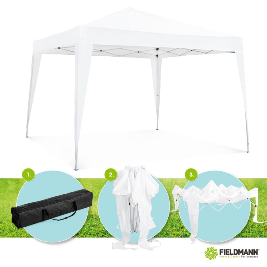 Fieldmann - Gartenpavillon 3x3 m weiß