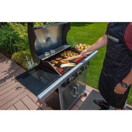 Fieldmann - Gasgrill 3-flammig matt verchromt