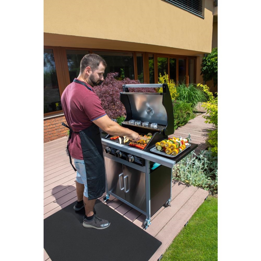 Fieldmann - Gasgrill 3-flammig matt verchromt