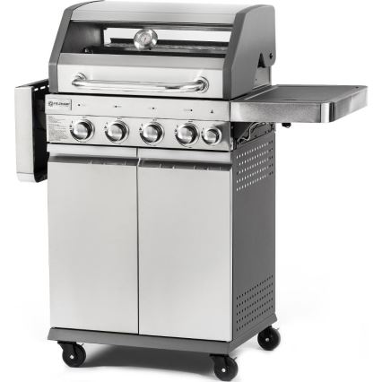 Fieldmann - Gasgrill mit 5 Brennern, matt verchromt