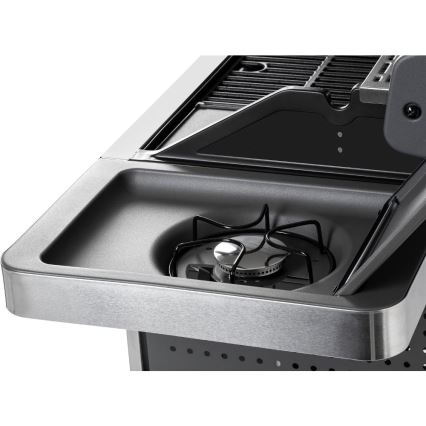 Fieldmann - Gasgrill mit 5 Brennern, matt verchromt