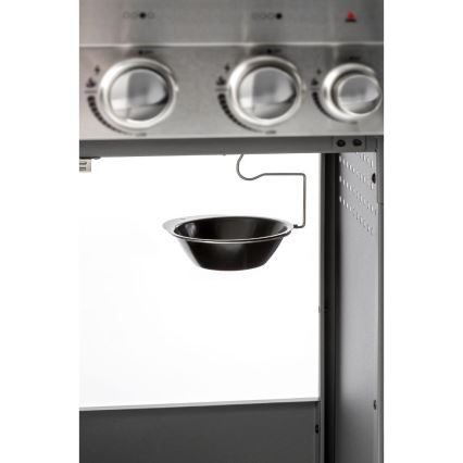 Fieldmann - Gasgrill mit 5 Brennern, matt verchromt